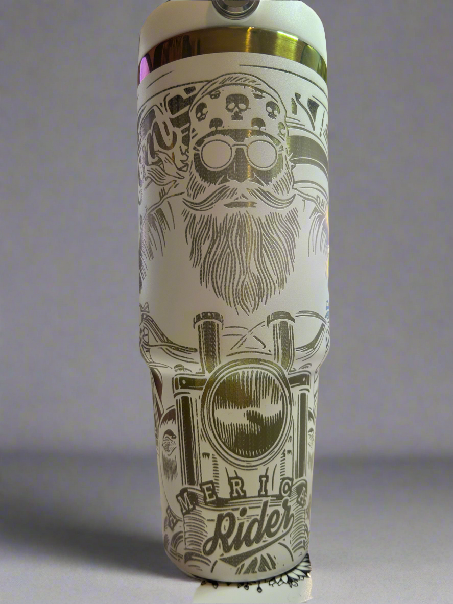 Motorcycle Laser Engraved Tumbler