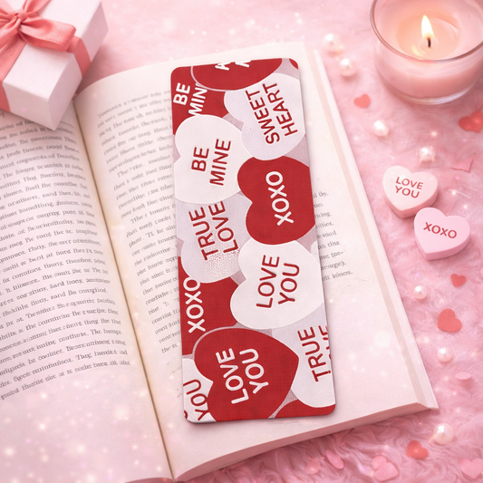 Candy Heart Love Bookmark | Valentine Conversation Hearts Bookmark